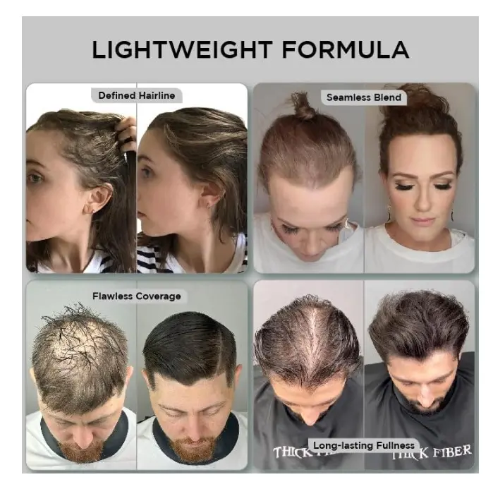 THICK FIBER Hair Fibres (Pack of 1 DARK BROWN) | Hair Powder for Thinning Hair 25g Bottle | Makes Thin Hair Look Thicker in Seconds | Hair Loss Concealer For Women & Men 4