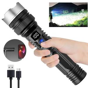 2-in-1 POWER BANK FLASHLIGHT | Super Bright, USB Rechargeable, Zoomable | Camping, Emergency, Fishing SEO torch  light strong  light  flashlight Powerful Portable