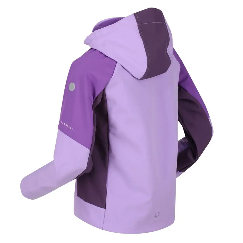 Regatta Kids Girls Eastcott Waterproof Hooded Winter Softshell Jacket Windproof Breathable Comfortable Fabric Reflective trim Coat 1