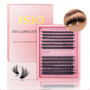 10-20mm Mixed Individual Cosmetic False Lashes Clusters, 240Pcs 60D/80D set Volume Curly Thick Fake Eyelashes, Faux Mink Individual Eye with D Curl Fluffy Wispy Lash Clusters for DIY Lash Extension at Home