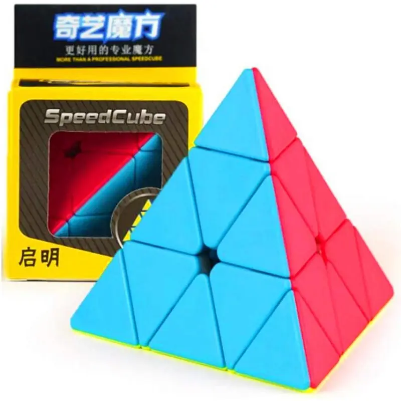 CuberSpeed pyraminx Speed Cube Stickerless Magic Cube Qiyi Qiming Pyramid Stickerless Speed Cube 5