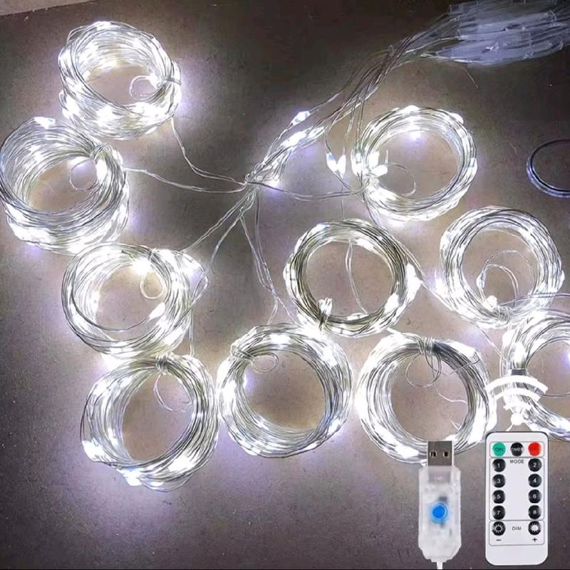 3m x 3m LED Curtain Lights - White or Warm White with Adjustable Settings for Weddings, Home Décor, Festivals & Parties 6