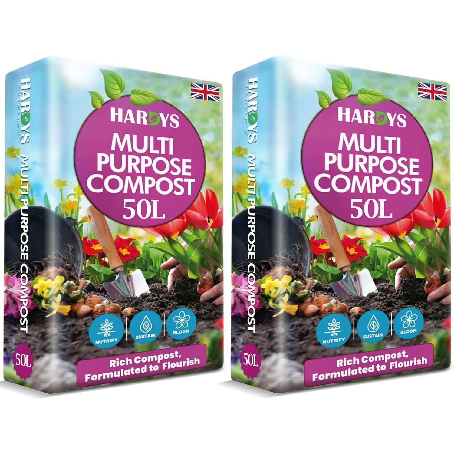 100L Multi Purpose Compost - Potting & Seed Compost for Outdoor Plants | All Purpose Indoor Plants Potting | Nutrient Rich Fertiliser for Garden, Pots, Planter Beds