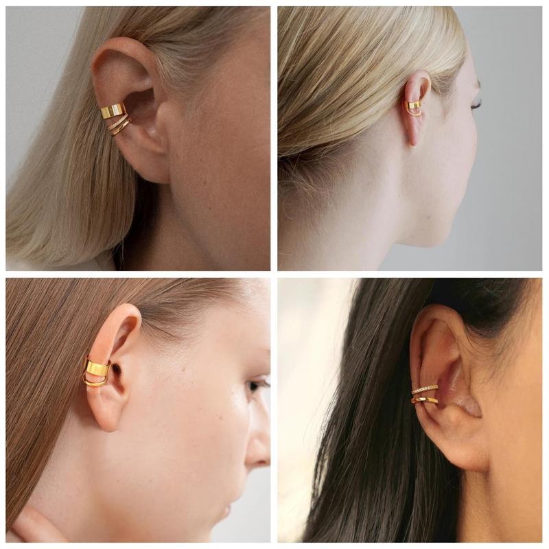 Product Introduction of Elegant Ear Cuffs for Women - Clip-On Non-Piercing Hoop Earrings, Simple Fashion Cuff Design, Party & Daily Wear, Ideal for Valentine's Day Gift, One Size Fits All Seasons 3