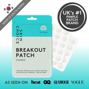 Skin Choice Breakout Patch Classic | Pimple Patches | Pack of 30 | Award-Winning Spot Patches | Hydrocolloid Acne Patch | Dots for Spots Stickers | Blemish Spot Treatment | Vegan & Cruelty-Free | Face SkinCare | Skin Repair spot patch spotpatch acne