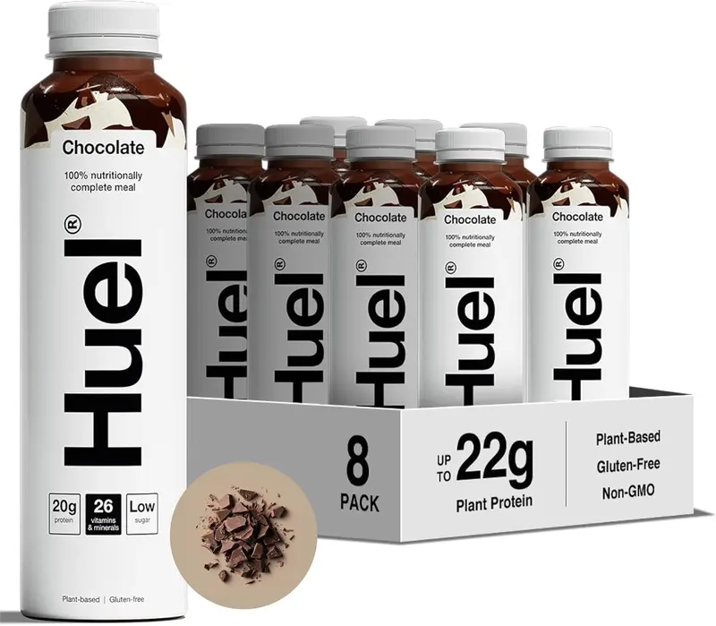 Huel Ready-to-Drink Meal, Chocolate Protein Drink, 8 x 500ml Bottles, Protein Shakes, Pre-Portioned Meal, 20g of Protein per Bottle, Rich in Essential Vitamins, Minerals, Meal Replacement Shake 0