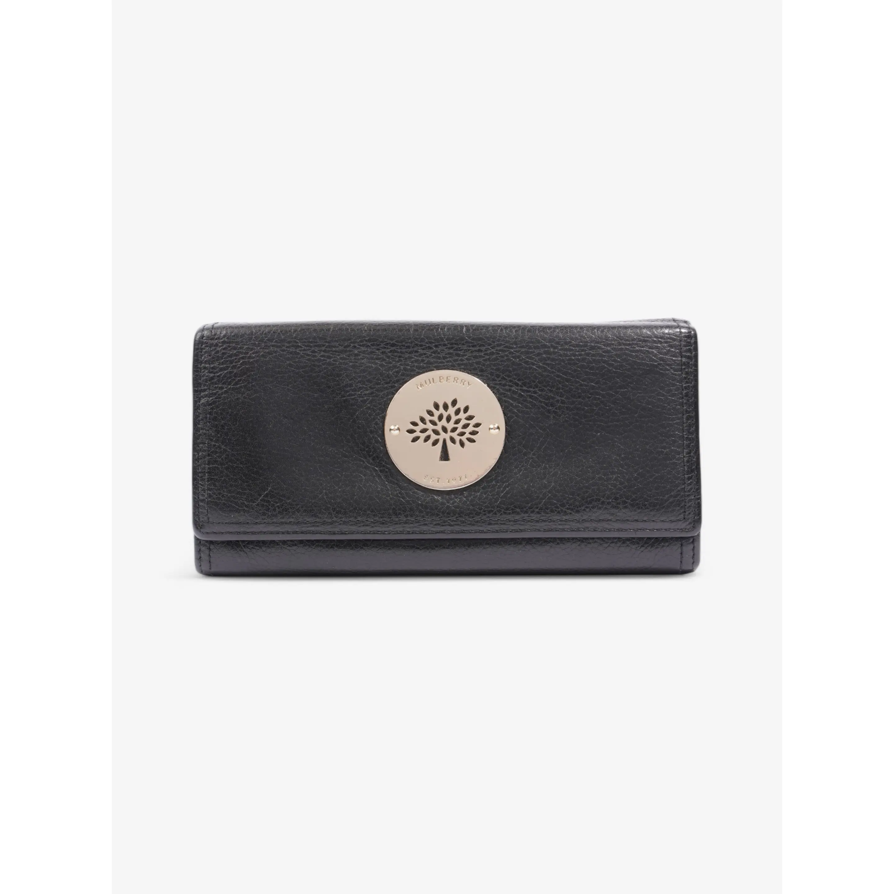 Preowned Mulberry Daria Continental Purse Black Leather