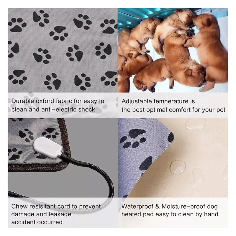 Pet Heating Pad Cat Dog Electric Heat Mat Heated Bed Dog Puppy Whelping Pads UK 4