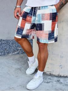 Men's Plaid Print Pants, Loose Casual Comfy Quick Drying Shorts for Summer, Men's Bottoms for Beach Vacation, Menswear