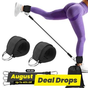 Ankle Resistance Workout Band Set, 6 Counts Ankle Strap With Elastic Band, Sports Ankle Strap For Leg Training, Kicking Legs And Hip Training, Fitness Equipment For Home Gym, Gymnastics Equipment