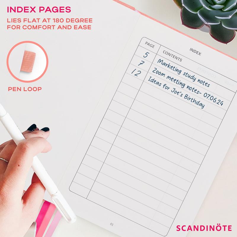 Scandinote A5 Bullet Dotted Journal - Pink 2