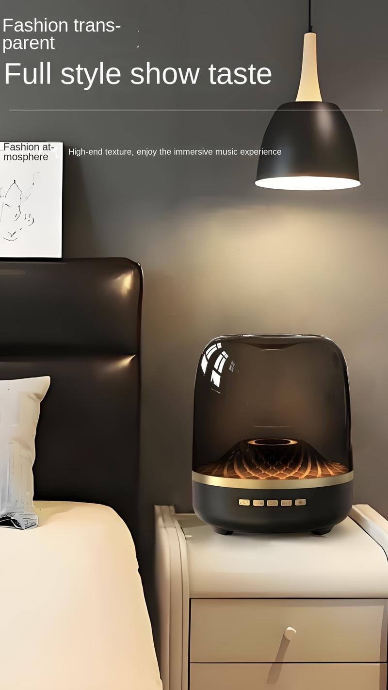 Product Introduction of RISELDAJOR   Stereo Sound Wireless Home Speaker: 5W - 10W Power, Single Speaker, 18650 500mAh Lithium Battery, USB - C Charging, Push - Button Control, Table - Top Mounting, 5 Diamond - Effect Lighting Themes for Music Players 0