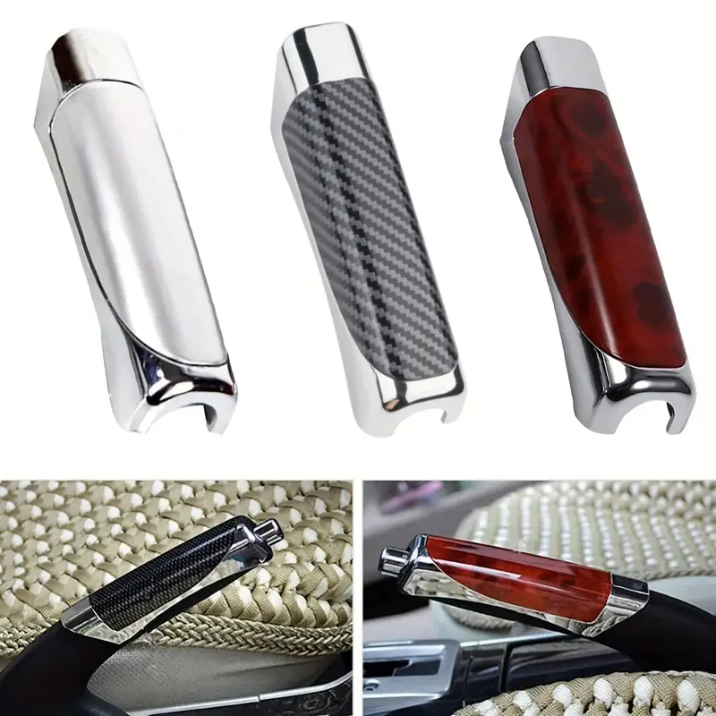 Universal Car Handbrake Sleeve, Durable ABS & Carbon Fiber Finish, Easy Installation, Plastic Material, for Various Vehicle Models, Car Interior Accessories 0