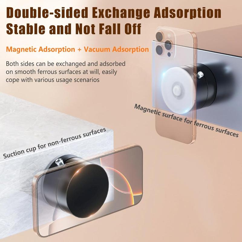 【UK SELLER】vehicle-mounted Vacuum Magnetic Phone Holder, Foldable & Portable Phone Stand, Multipurpose Phone Holder for Car, Home, Office, Magnetic Phone Mount Smartphone Cellphone 4