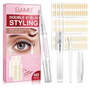 Double Eyelid Styling Kit, 1 Set Eyelid Tape & Eyelid Styling Cream & Y-shaped Fork & Tweezers, Professional Eye Makeup Tool for Women