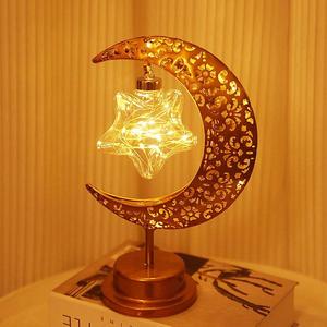 Moon & Star Design LED Light, 1 Count Moon Shaped Room Decor Night Light, Decorative Light for Home Decor Bedroom Living Room [Battery Required, without Battery]