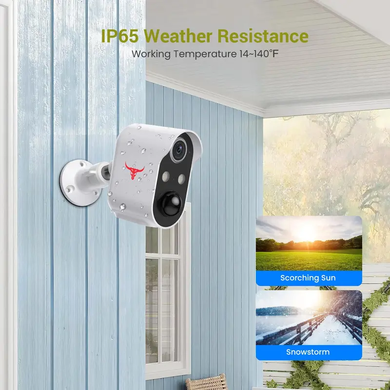 [1 Day Flash Deal] Wireless Outdoor Security Camera, 1080P HD, Battery WiFi CCTV, AI Human Detection, 2-Way Audio, Colour Night Vision, Cloud, 2 Spotlights airport  security  camera cctv  camera 4