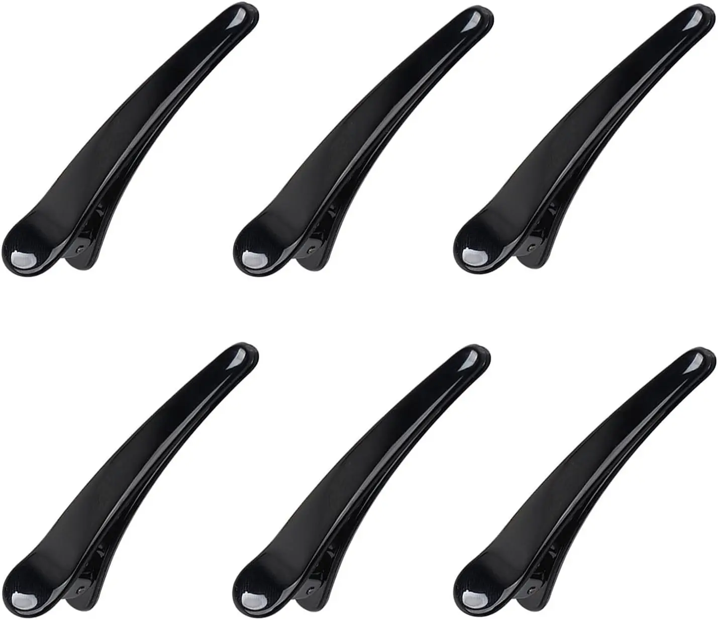 6pcs Hair sectioning clips Professional Hair Clips,Plastic Hairdresser Clips,Hair Styling Clips Salon and Home Hair Cutting Clips for Hairdresser (Black)