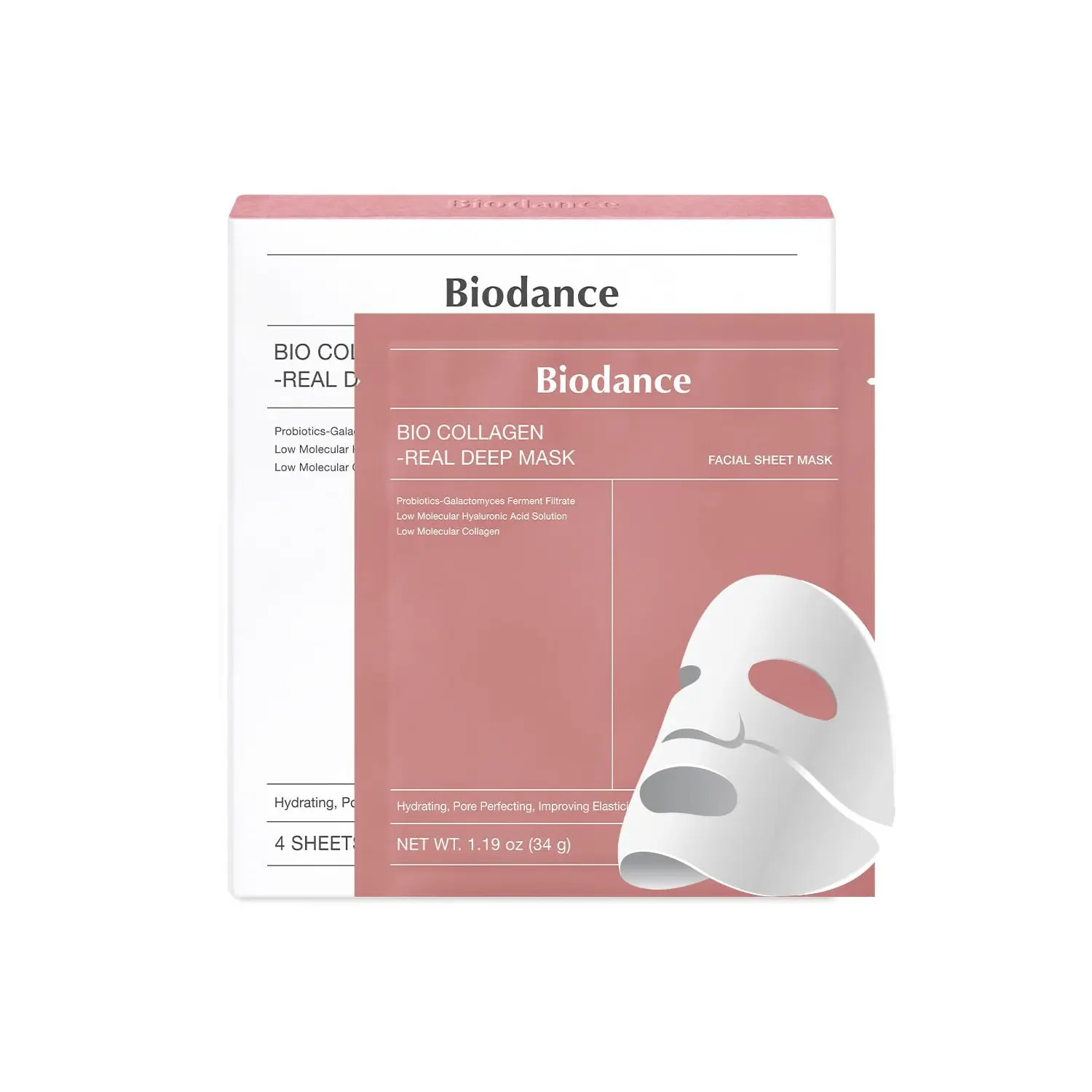 (UK Official Retailer) Biodance Bio-Collagen Real Deep Mask Pack (4 Masks)