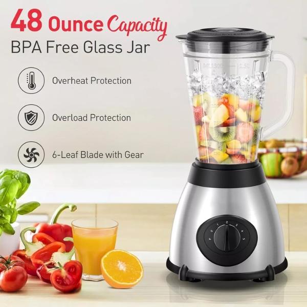 1.5L 800W Blender Smoothie Maker Food Processor Ice Crusher Mixer Fruit Juice 7