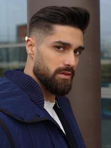 Men's 4 Inch Short Straight Human Hair Wig, Natural Fluffy Knotless V Looped Hairpiece for Men, Fashionable Hair System for Daily Use