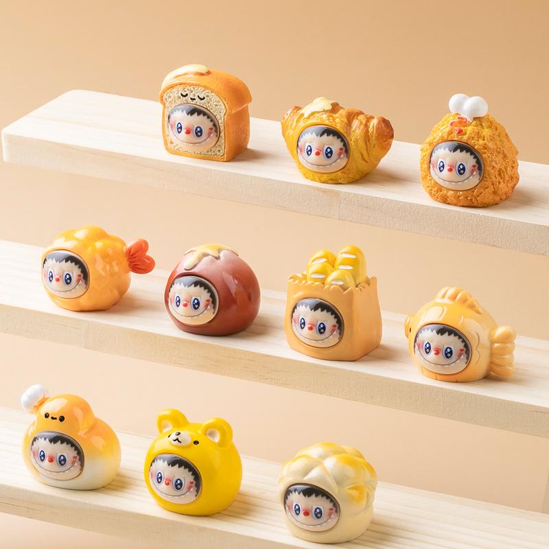 Set of 10 Desk Ornament Cute Labubu Creative Mini Figure Desktop Decoration for Home Office Living Room Bedroom Ornaments Car Accessories Girls Cute Birthday Gift statue 2