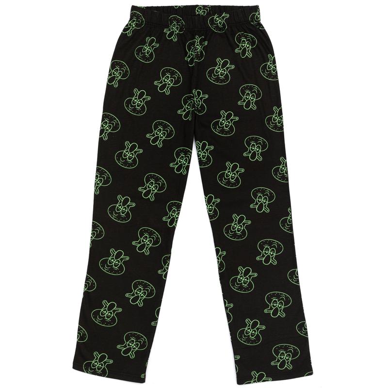 Vanilla Underground x SpongeBob SquarePants Mens Grey Squidward Short Sleeve Long Leg Pyjama Set 3