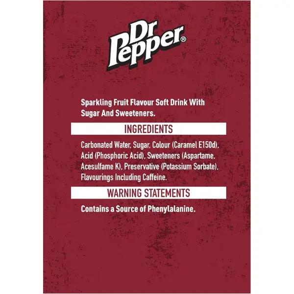Dr Pepper Fizzy Drink 8 Pack – Bold Sparkling Fruit Flavour, 330ml Cans for Chilled Refreshment Anytime 2