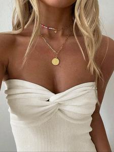 Women's Solid Color Strapless Tube Top – Trendy, Elegant & Sexy for Summer Travel, Festivals & Everyday Wear