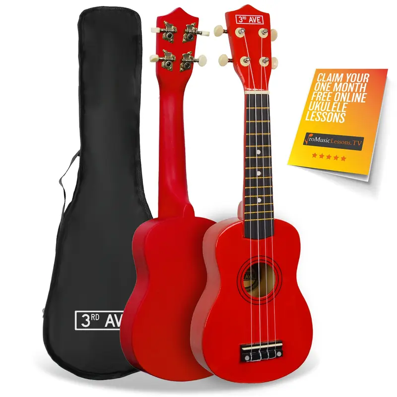 3rd Avenue Soprano Ukulele Beginner 21 Inch 4 Nylon Strings with Free Uke Bag – FREE 1 Month Online Lessons 5