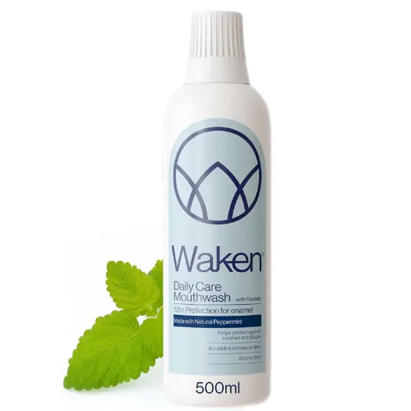 Peppermint Fluoride Mouthwash for Bad Breath, Helps Protect Against Cavities and Plaque, Alcohol Free Mouth wash, Strengthens Enamel, Vegan, No Added Colours or Flavors, Award-Winning, 500ml 0