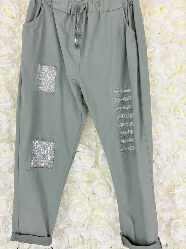 JB TATUM Sequin Magic Trousers 14 to 24 Plus Size Curve Womenswear Pants Casual Everyday 6