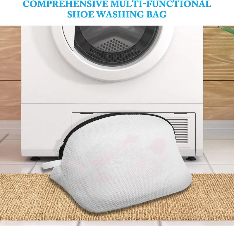 Shoes Wash Bags, 2pcs Mesh Laundry Bags with Durable Zips, Premium Laundry Bag For Shoes/Trainers For Washing Machine, Storage Bag for Shoes and Clothing, for Sneakers, Socks, Bras 2