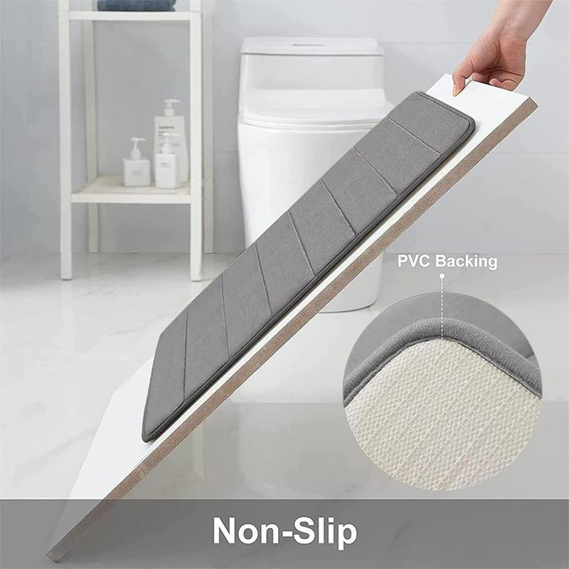 Bourn London Premium Memory Foam Bath Mat Extra Soft Non-Slip Bath Mat Ultra Soft Absorbent Bathroom Rug Shower Mat Machine Washable 6