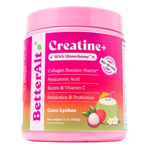 BetterAlt Creatine+ with Glowchemy | Patented All-in-one Formula | Creatine with Collagen Builder, Hyaluronic Acid, BCAA, Biotin & more | 30 Servings