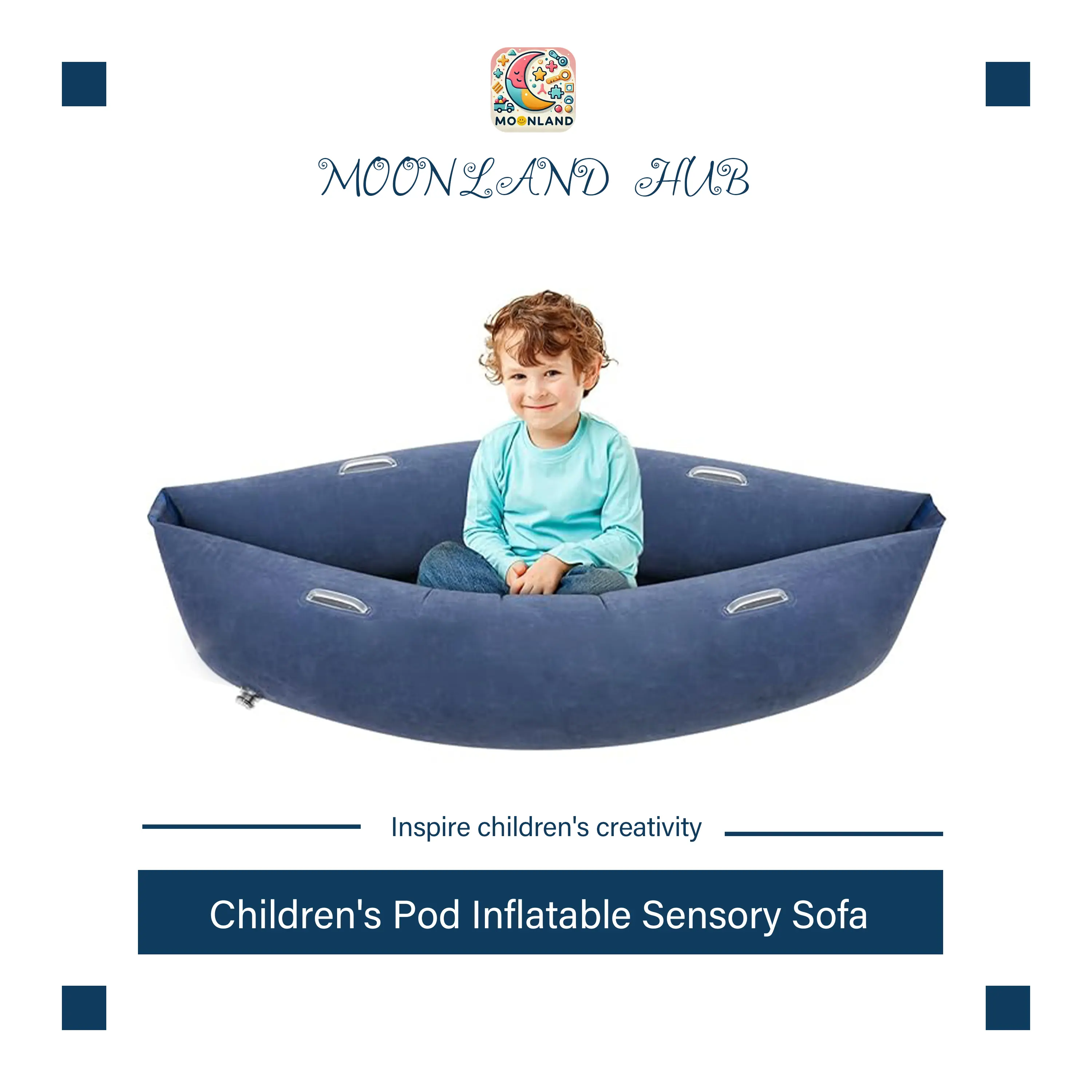Pea Pod Sensory Chair for Kids with Electric Air Pump - Inflatable Chair for Autistic Children, ADHD Chair with Sensory Input & Therapeutic
