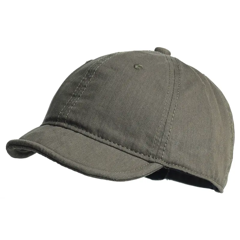 Vintage Short Brim Cotton Baseball Cap Men Women Dad Hat Adjustable Trucker Style Low Profile Caps 1