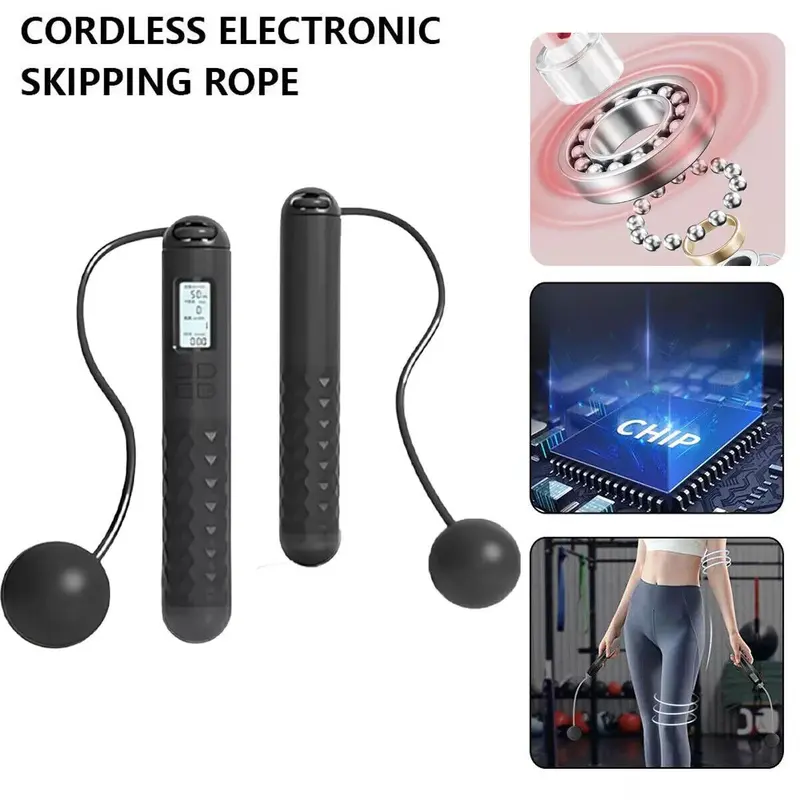Skipping Rope with Counter, Cordless Jump Rope, Smart Weighted Jump Rope, Adjustable Digital Counting Jump Ropes, Cordless Weighted Jump Rope for Lose Weight, Burn Calories 6