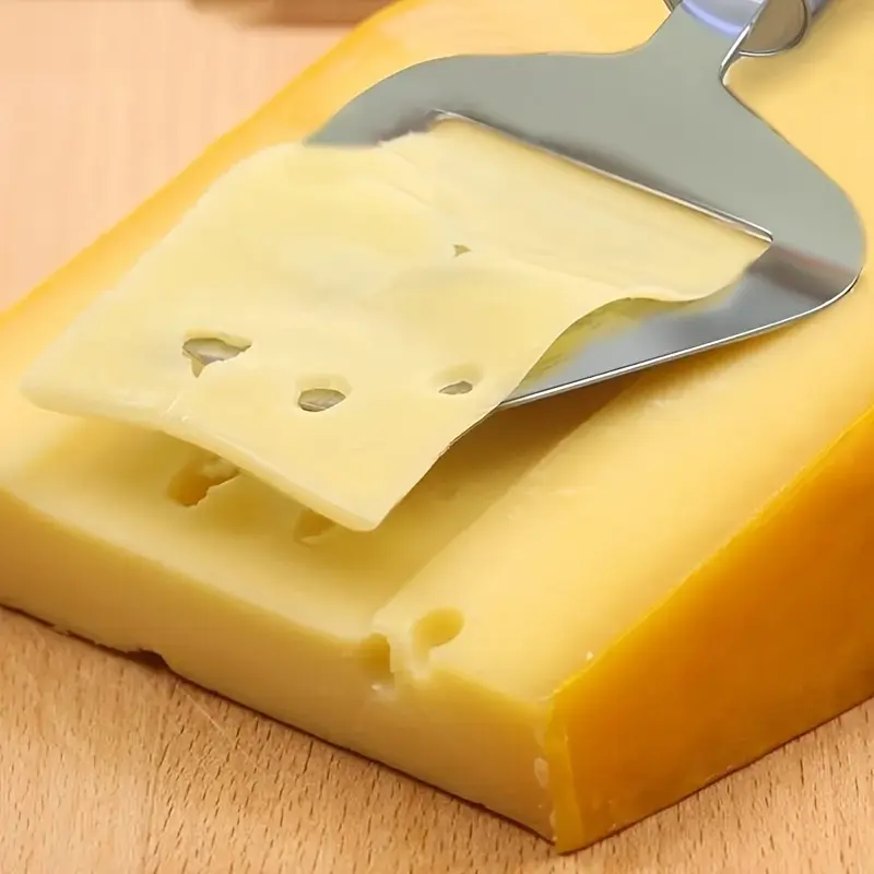 ORACEGRA     Stainless Steel Cheese Slicer (1pc) - Multifunctional with 4 Blades, Perfect for Cutting, Slicing, and Grating Cheese. A Great Addition to Cheese Tools for Baking and Cooking. 1