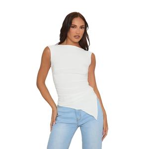 Chester Womenswear Rebellious Fashion Asymmetric Ruched Top