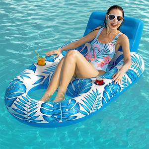 Inflatable Pool Float, Inflatable Pool Float with Backrest, Swimming Pool Float, Water Sports Equipment for Home Swimming Pool & Beach Party, Inflatable Floater