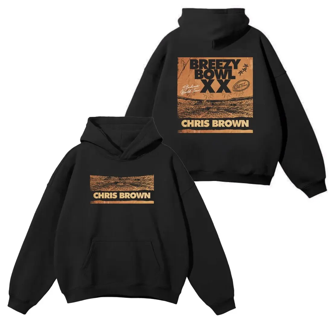 Chris Brown Breezy Bowl XX Tour Hoodie, Chris Brown Album Sweatshirt, Chris Brown Fan Gift, Chris Brown Merch