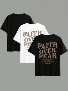 Men's Letter Print Round Neck Tee, Casual Short Sleeve Crew Neck T-shirt for Summer, Fashion Men's Top for Daily Wear