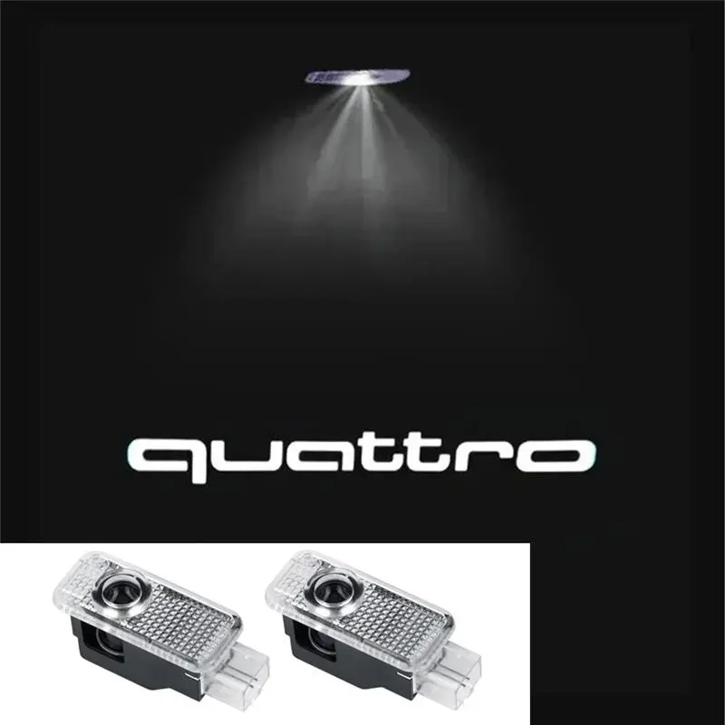 2pcs Car Door Welcome Lights for Audi A1 A3 8P 8V A4 A5 A6 A7 A8 Q3 Q5 Q7 Q8 Sline TT Logo Projector Ghost Shadow Lamp 6