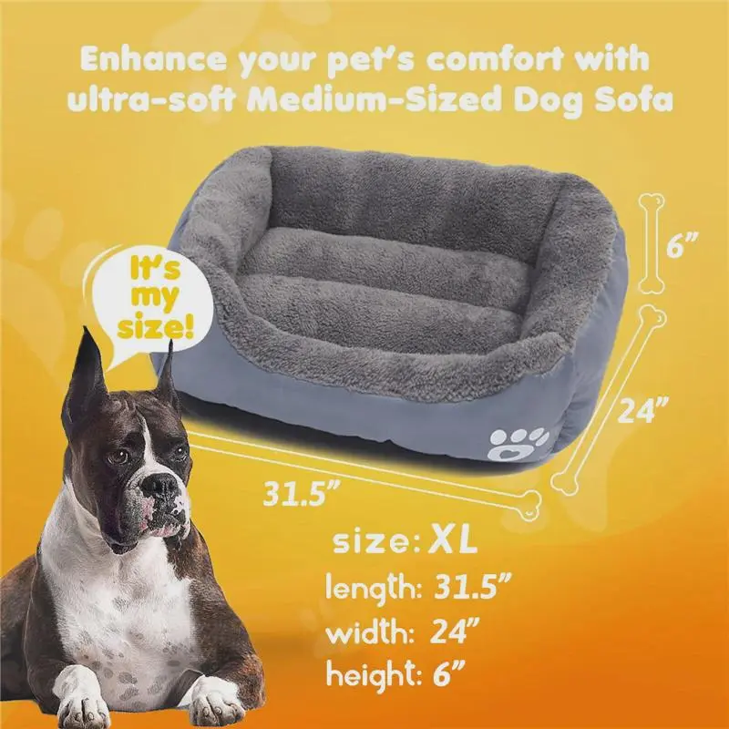 Soft Coral Fleece Pet Bed for Dogs and Cats - Waterproof Kennel for Autumn and Winter 4