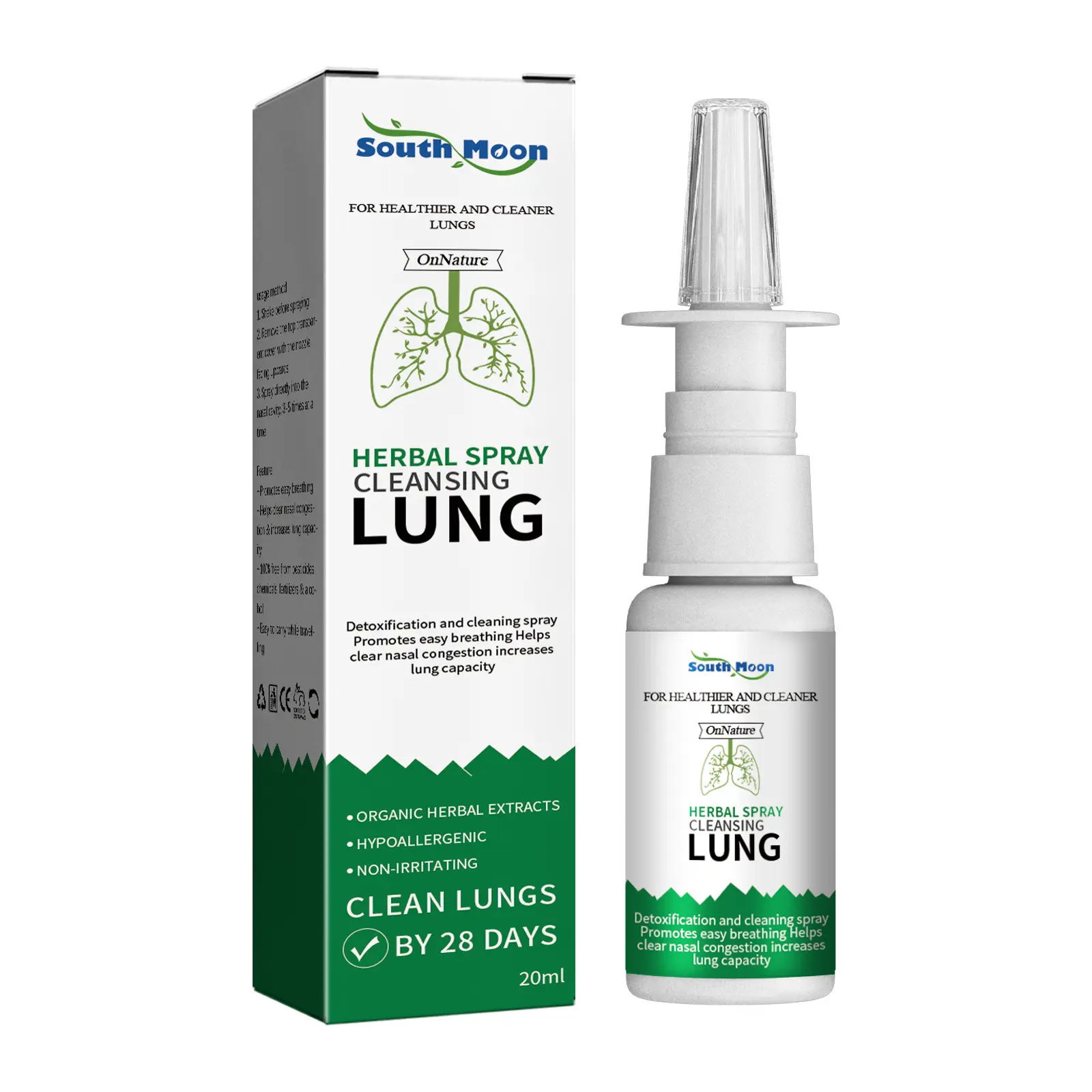South Moon Nasal Spray for Congestion Relief Nasal Spray for Runny Nose Nasal Discomfort Nasal Cleansing Solution