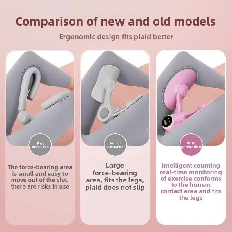 Leg Training Clip, 1 Count Adjustable Pelvic Floor Muscle Trainer, Thigh Exercise Equipment, Body Muscle Stretching Tool for Home Gym, Mother's Day Gift pink  gym  equipment tonal  gym  machine kickbacks  glute  machine   gym equipments 5