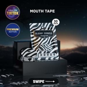 SLEEP ZEBRA Mouth Tape (30 Pack), One Month Supply, Skin-Friendly, Hypoallergenic, Mouth Tape for Sleeping, Gentle, Sleep Tape, Suitable for All Ages