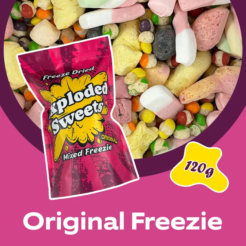 Freezie Bag - Original | Exploded Sweets | Freeze Dried Candy UK | Snack Fruit Bonbon Candies 0