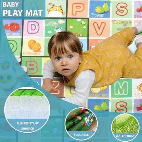 2 Sided 200X180cm Kids Crawling Educational Game Soft Foam Picnic Carpet Play Mat fisher price  monkey  playmat 7